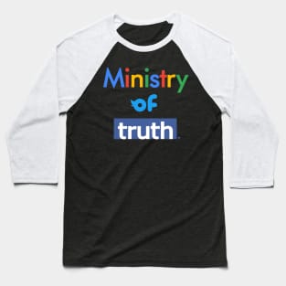 1984 Ministry of Truth Anti Social Media Big Tech Propaganda Baseball T-Shirt